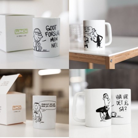 Kopper: 4-pk med 4 ulike motiv